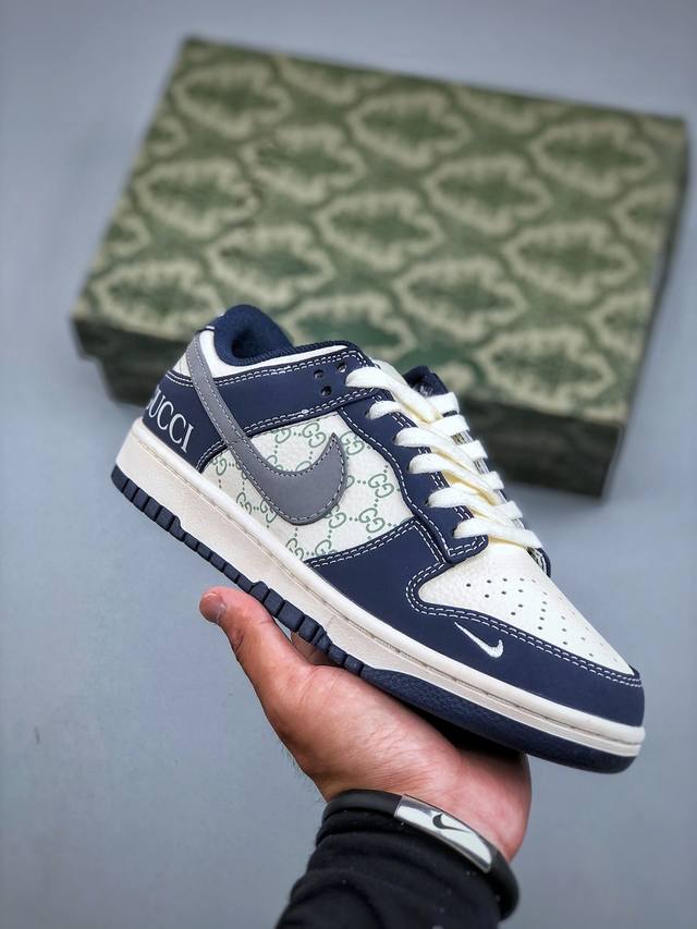F版 Nike Dunk Low Retro ‘古驰联名’耐克 低帮休闲运动板鞋原装头层材料 用料绝不含糊 独家版型蒸餾加工帶來的是更好的视觉和脚感体验 清洁度