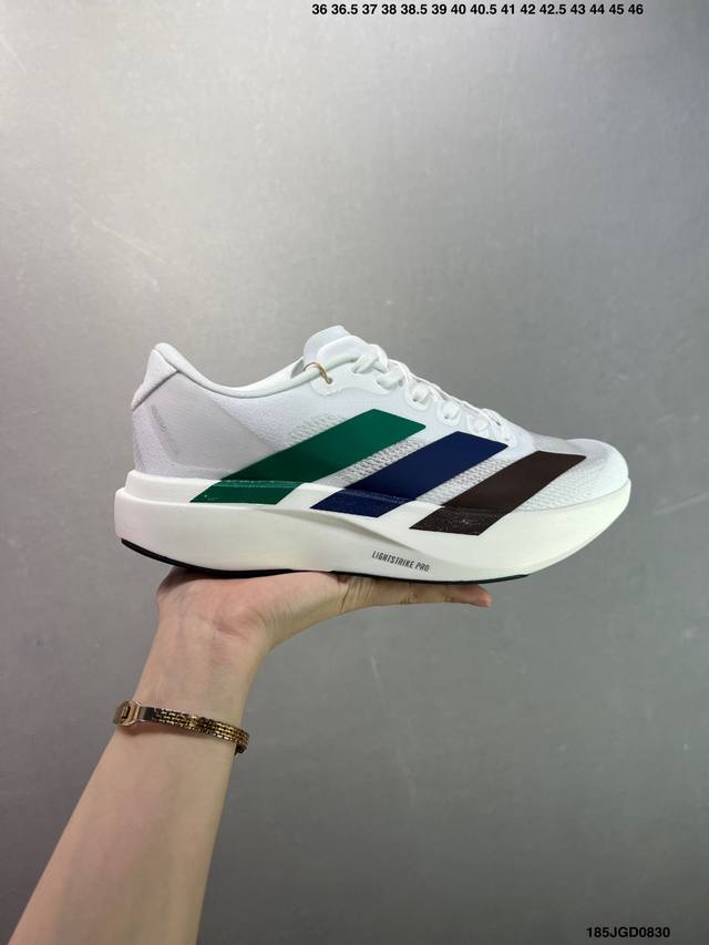 Ad Adizero Evo Sl 马拉松竞速专业跑鞋 Jq4578 Celermesh针织网面非常轻薄 纤维间的缝隙很大 可以保证跑步时的透气、排汗效果 鞋舌