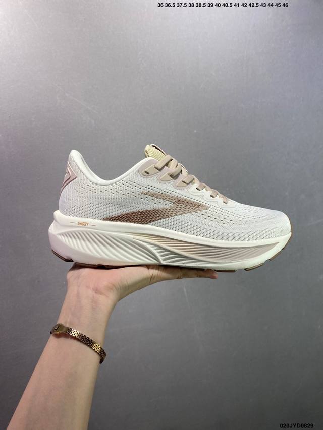 公司级Brooks布鲁克斯 Ghost 17 网面时尚 网布耐磨透气 低帮 休闲跑步鞋 货号:120431 1D 443 尺码:36 36.5 37.5 38