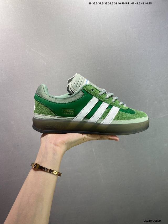 公司级Bad Bunny X Adidas Originals Gazelle Indoor 舒适百搭 耐磨 低帮 板鞋 男女同款 橙色 货号:Js5050 J