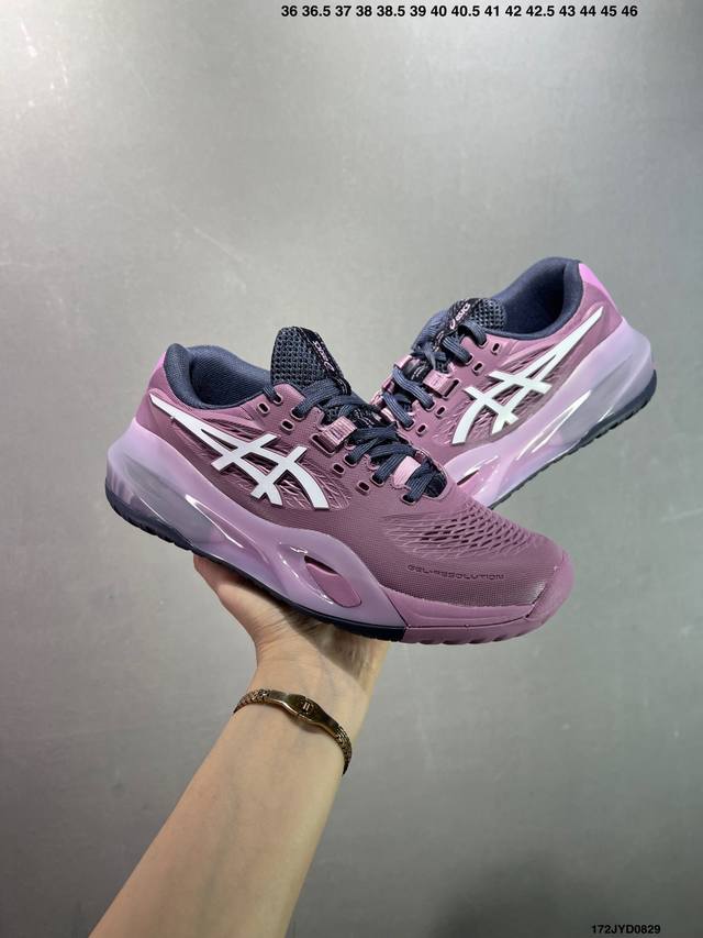 公司级Asics Gel-Resolution X 亚瑟士运动休闲透气专业网球鞋 轻量舒适透气材质 全滴塑鞋面中底3D可视Gel缓震胶效果 升级Flytefoa