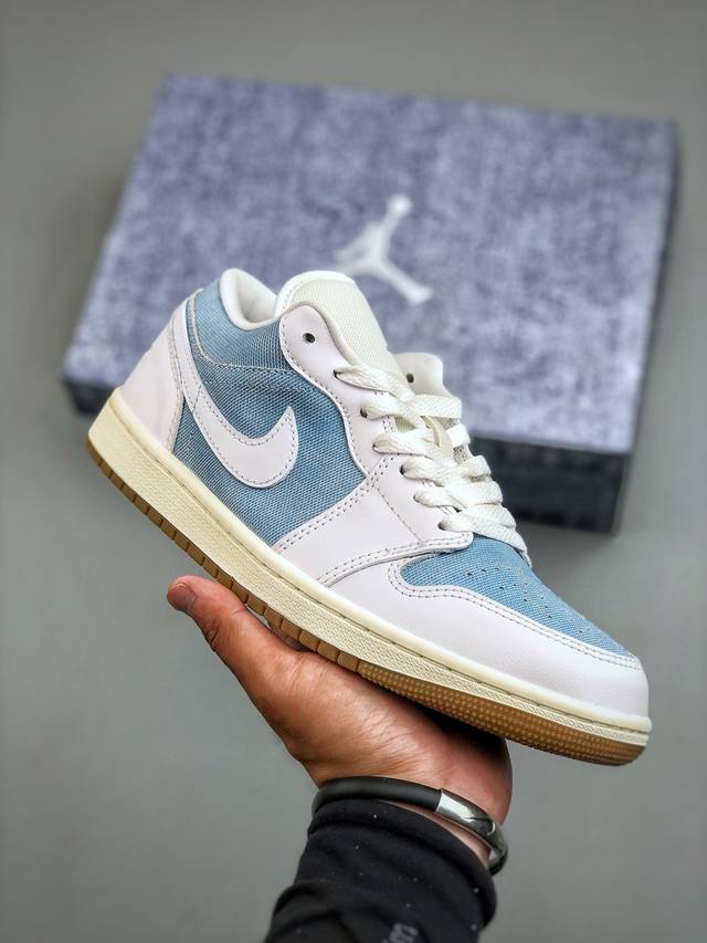过验版本 Air Jordan 1 Low Aj1 乔1白蓝配色 低帮复古文化篮球鞋 Io2242 101 #市售最高品质 原鞋开发 大厂代工流水线打造 公司货