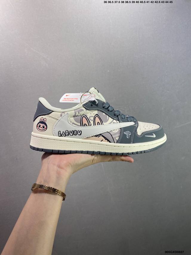 公司级Nike Air Jordan 1 Low 定制配色 拉布布联名 定制Aj联名-高端定制 低帮复古文化板鞋 #定制鞋盒 大厂纯原品质出货 超高清洁度 皮料