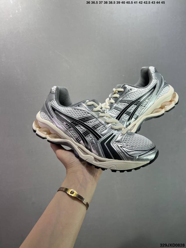 Asics Gel-Kayano 14系列 复古街头休闲运动跑步鞋 #轻量舒适透气材质 全滴塑鞋面 #中底3D可视Gel缓震胶效果 #升级Flytefoam B