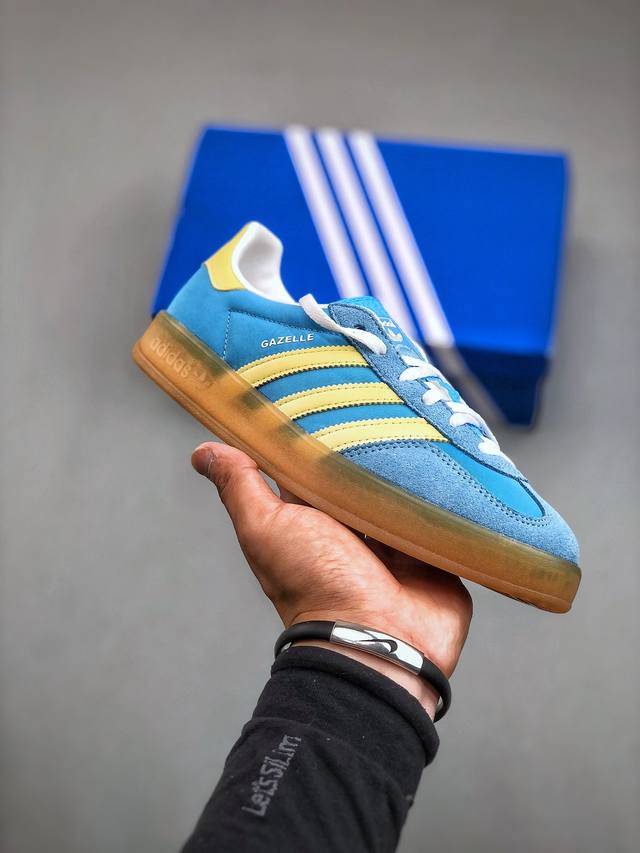 开学季特价 原300 纯原版本 Ad Originals Gazelle Indoor Ie2960 三叶草复古休闲防滑耐磨低帮板鞋 #原厂原数据版型 皮料切割