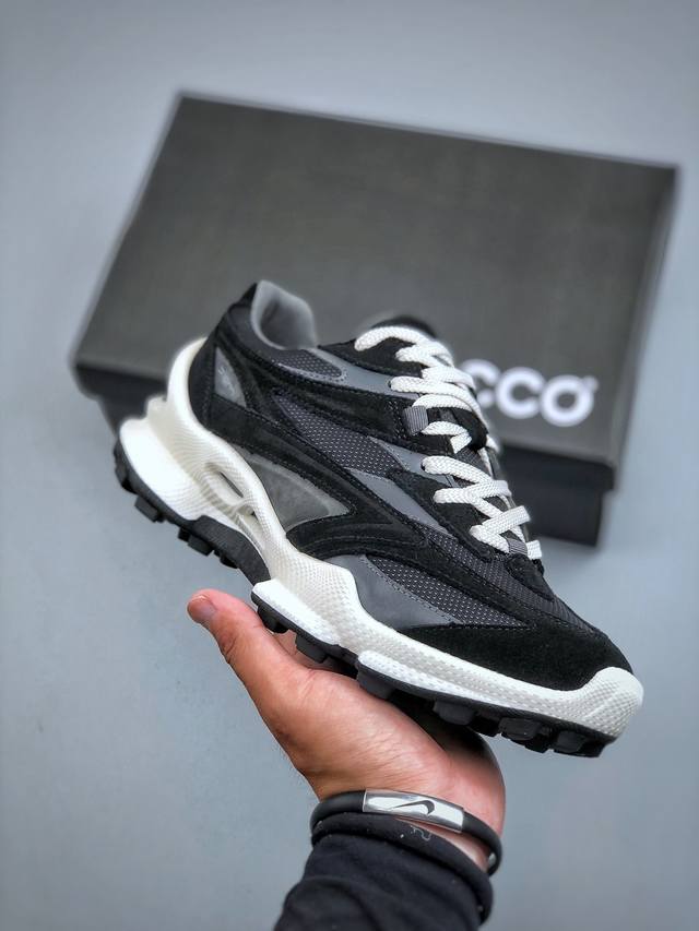 L Ecco 爱步 广东原厂 系列运动休闲板鞋 #经典和现代工艺品质融合 精选小牛皮面料 百搭休闲老爹鞋 舒适性相当不错 版型楦型非常到位上脚 专柜热销款 独有