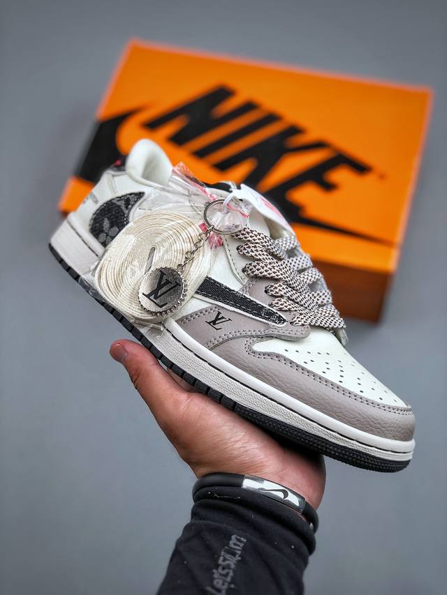 C Nike Air Jordan 1 Low 联名款 定制Aj联名-高端定制 低帮复古文化板鞋 #定制鞋盒 大厂纯原品质出货 超高清洁度 皮料切割干净无任何毛