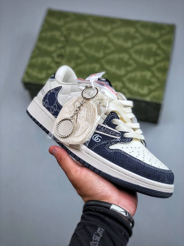 C Nike Air Jordan 1 Low 联名款 定制Aj联名-高端定制 低帮复古文化板鞋 #定制鞋盒 大厂纯原品质出货 超高清洁度 皮料切割干净无任何毛