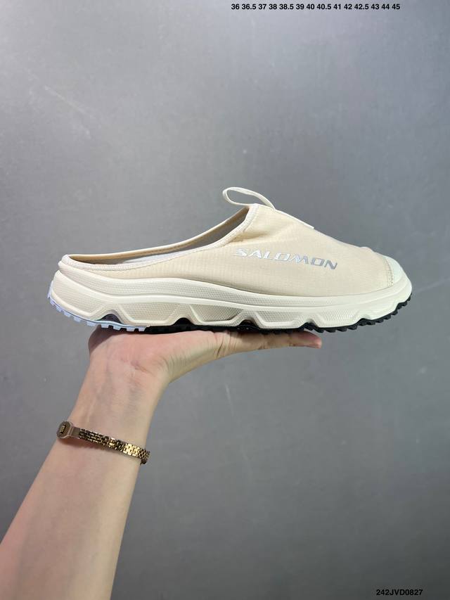 公司级Salomon 萨洛蒙 Rx Siide 3.0 Canvas 舒适柔软防滑 包头拖鞋 男女同款 米色 货号：477581 Size：36 36.5 37