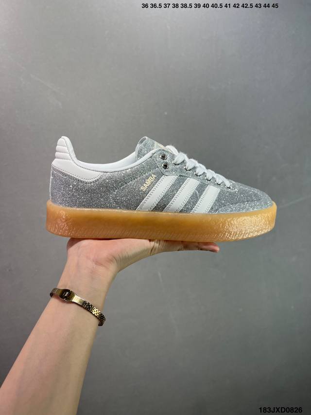 公司级Adidas三叶草Samba Jane W 玛丽珍鞋 全头层 纯原版本 该鞋款鞋面采用多种材料拼接 缝 车线 Superstar系列又备受众多滑板爱好者的