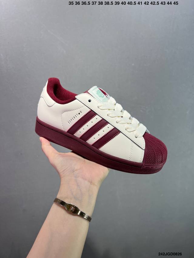 Adidas Originals Superstar 2 白黑 复古潮流 防滑耐磨 低帮 男女款 货号 Ji0124 号码：35-45 Id：221Jgd082