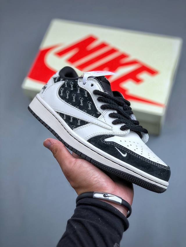 纯原特价 原360 Travis Scott X Fragment Design X Air Jordan 1 Low Og Sp Aj1 乔1 斯图西联名-黑
