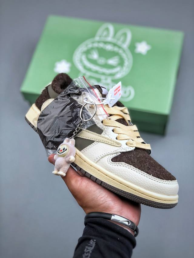 Nike Air Jordan 1 Low 定制配色 拉布布联名 定制Aj联名-高端定制 低帮复古文化板鞋 #定制鞋盒 大厂纯原品质出货 超高清洁度 皮料切割干