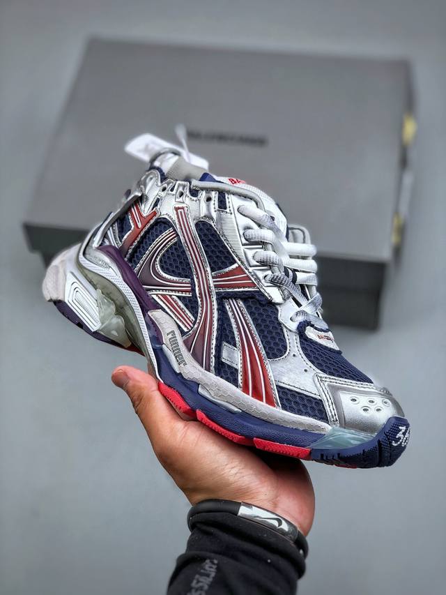 Ok版 巴黎世家Balenciaga Runner Sneaker”Black Grey Orange“慢跑系列 7.5代低帮复古野跑潮流姥爹风百搭休闲运动慢跑