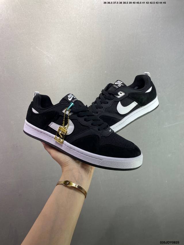 真标耐克 Nike Sb Alleyoop 缓震运动休闲滑板鞋 货号:Cj0882-001 尺码:36 36.5 37.5 38 38.5 39 40 40.5