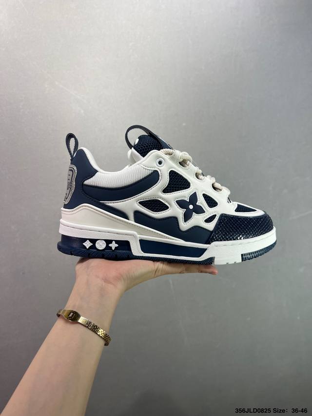 公司级路易威登 Louis Vuitton Lv路易威登板鞋 新款 Lv Trainer最新配色运动鞋 L家 篮球鞋风格运动鞋 该鞋由艺术总监 Virgil A