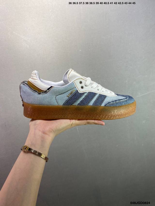 阿迪达斯三叶草Adidas Originals Samba Og W桑巴舞系列绅士德训足球风百搭低帮休闲运动板鞋 货号:Id0492 尺码:35.5 36 36