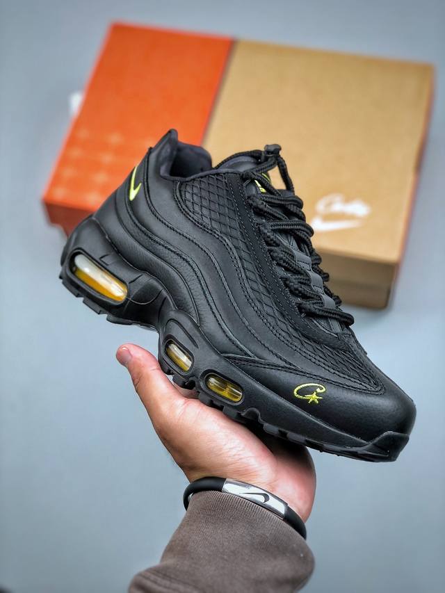 Corteiz X Nk Air Max 95 联名复古舒适气垫运动鞋 黑金 Fb2709-003 经典重温 外单专供大厂出品 品质稳定 一百余色 终端操作 鞋