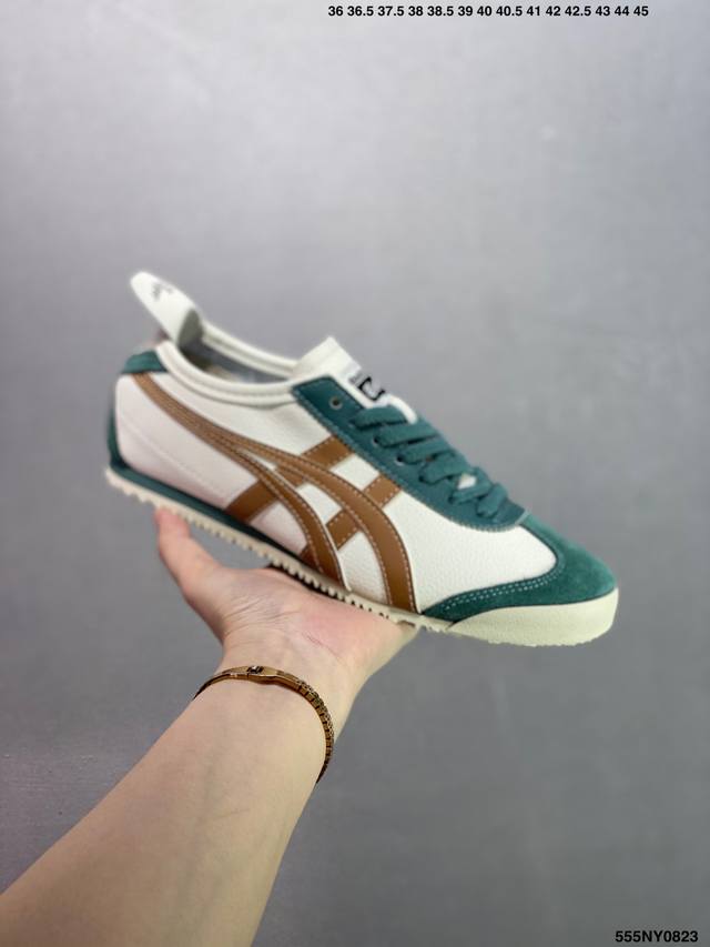 Asics 亚瑟士 男女鞋真标半码制 日产经典老牌-鬼塚虎 Onitsuka Tiger Mexico 66经典墨西哥系列复古经典百搭板鞋休闲运动鞋慢跑鞋 采用