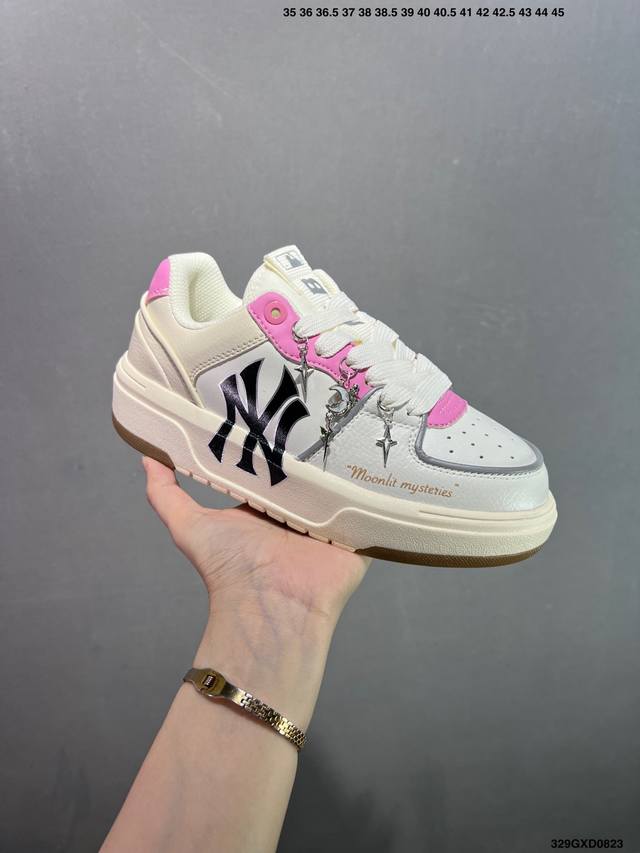 公司级Mlb Ny 印花网红老爹鞋 涂鸦恶作剧 内增高6Cm 原厂原档案数据开发 进口纳米材质 原厂全套手提袋 原盒雷射防伪标包装 官方货号: 3Asxca12