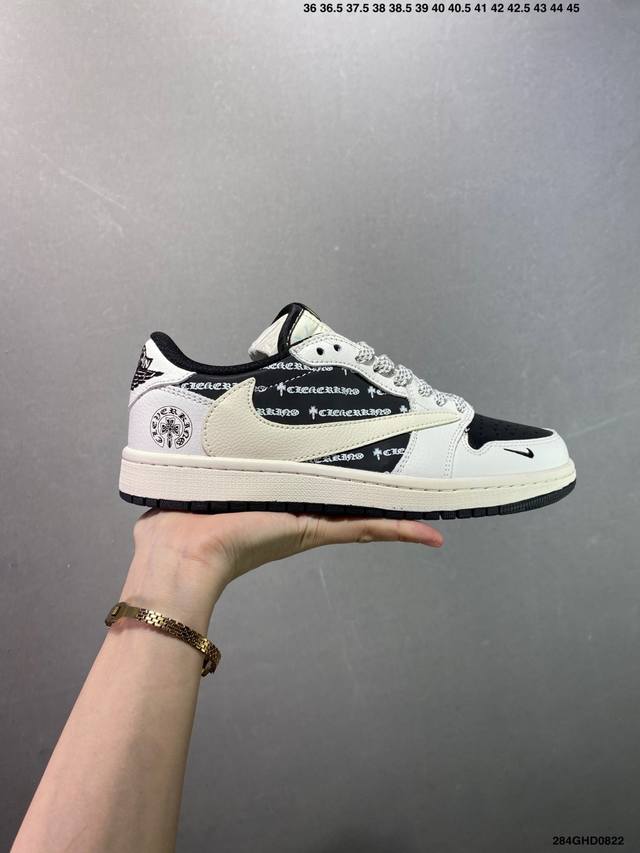 公司级Air Jordan 1 Low 联名 此款主张打破传统的工业化流水线设计限制，以Made By Ideas的超级创意为理念，集结众多潮流设计师，结合时下