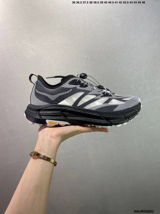 公司级Hoka One One Mafate Speed 4 Lite 舒适百搭防滑保暖 低帮 休闲跑步鞋 它的半透明鞋面设计 不仅让鞋身看起来更加轻便 而且提