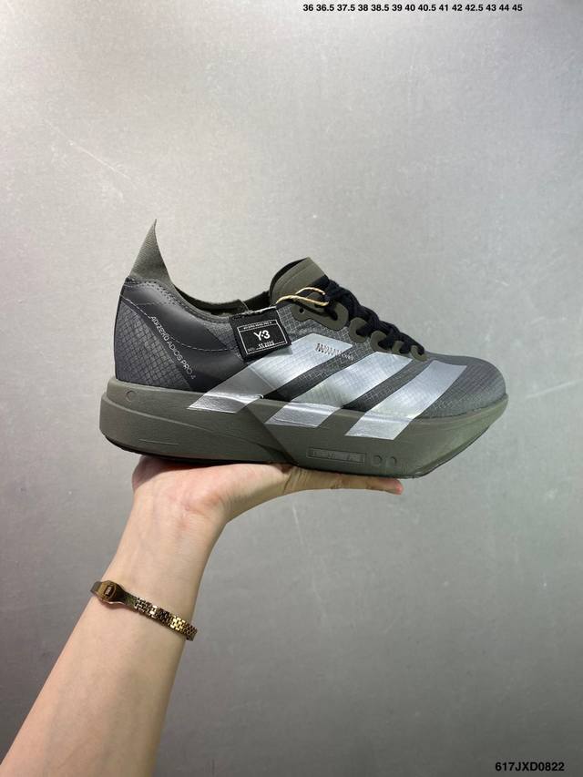 公司级Adidas Adizero Y-3 Adios Pro 4 M舒适百搭防滑耐磨 低帮跑步鞋 货号：Js3155 尺码：36 36.5 37.5 38 3