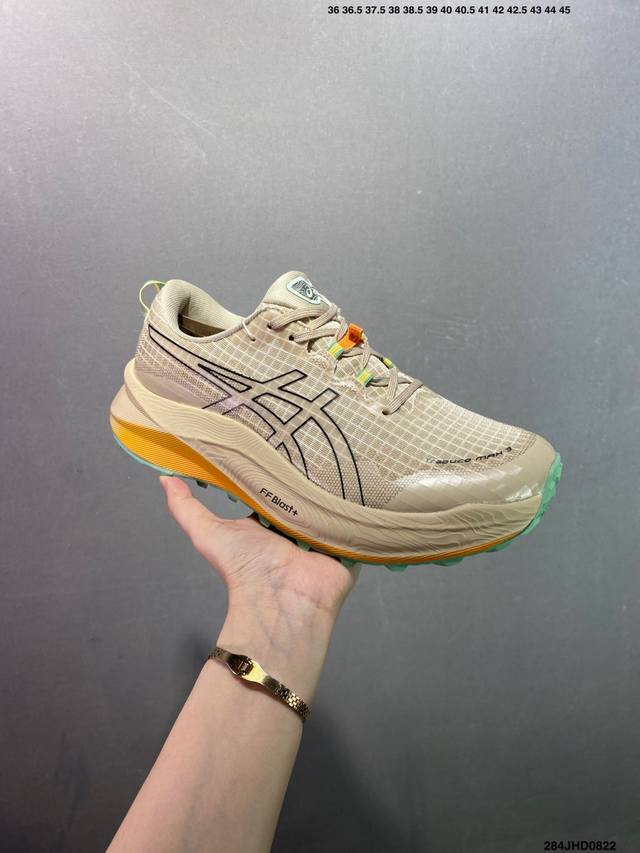 公司级Asics Gel-Trabuco Max 3 亚瑟士 网面透气 耐磨 越野跑步鞋 这双鞋的外观设计超级吸引人 简约大气 色彩搭配也很时尚 Asics亚瑟