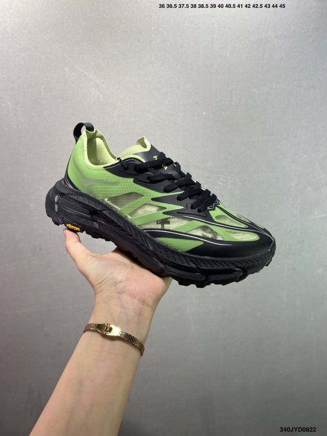 公司级Satisfy X Hoka Running Mafate Trail 全新配色 网面透气 运动鞋 此球鞋继承了Hoka的经典越野鞋型Mafate Spe