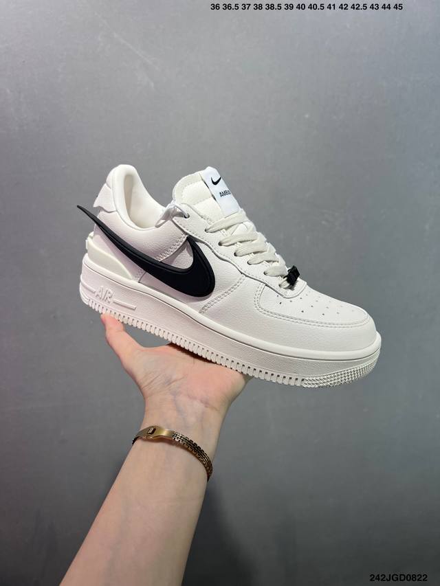 Ambush X Air Force 1 Low Sp 埋伏系列 空军联名合作款“皮革黑白大钩” 官方货号：Dv3464-001Size：35.5 36 36.