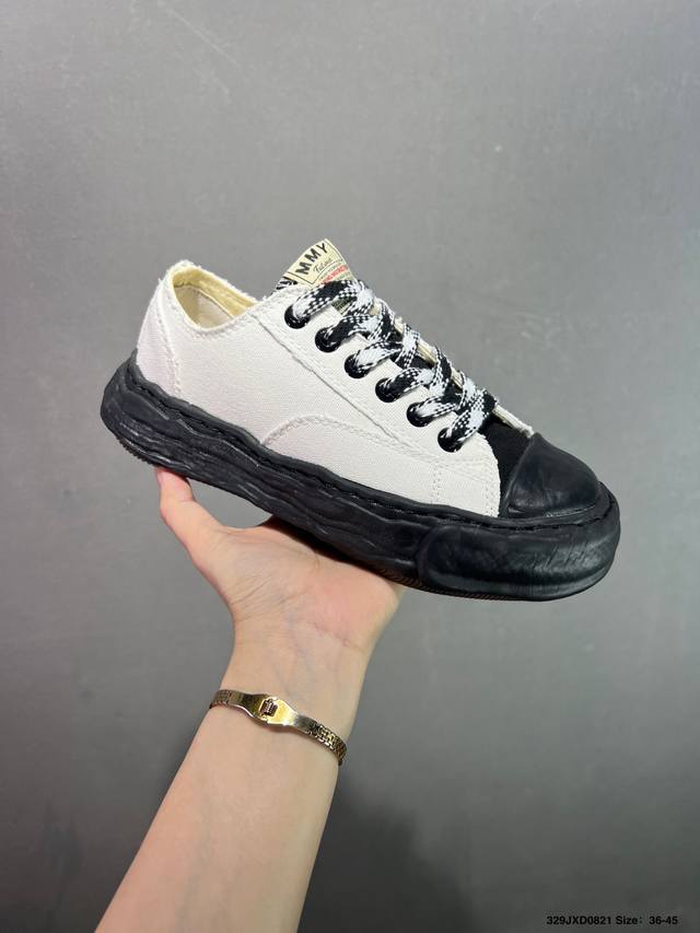 公司级余文乐挚爱单品 复古溶解风 日本概念时装设计师三原康裕品牌Mmy Maison Mihara Yasuhiro Original Sole Canvas
