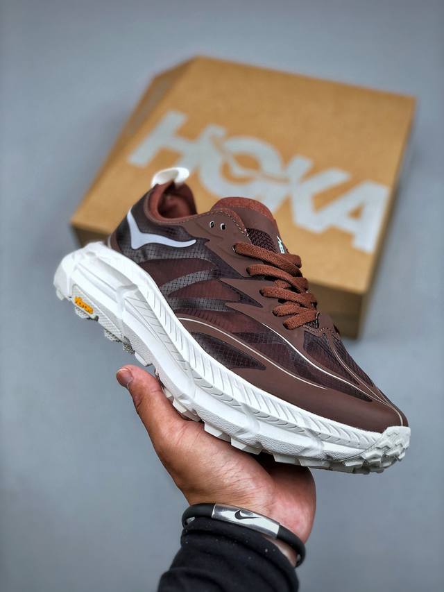 Hoka U Satisfy Running Mafate Trail 轻盈跑鞋 低帮专业越野跑步鞋 1168450 Cwtm #鞋底防滑性能在下坡的石板台阶和