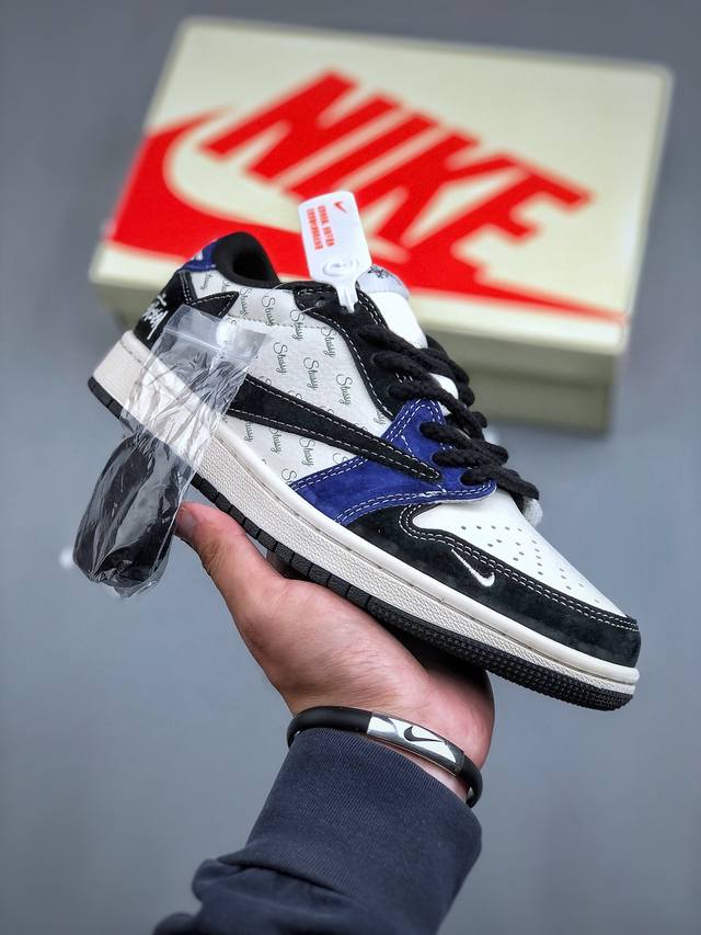 纯原特价 原380 Travis Scott X Fragment Design X Air Jordan 1 Low Og Sp Aj1 乔1 斯图西联名-黑