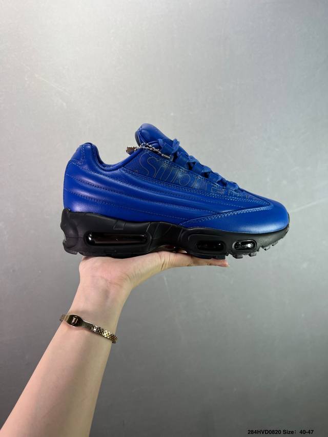 公司级新款Air Max 95 Sp运动鞋气垫增高跑步鞋百搭男女休闲鞋复古老爹鞋情侣鞋 此款 Air Max 95 X Stash Black And Harb
