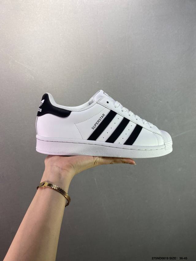 Adidas Originals Superstar 2 白黑 复古潮流 防滑耐磨 低帮 男女款 货号 Ji0124 号码：35-45 Id：275Nd0819