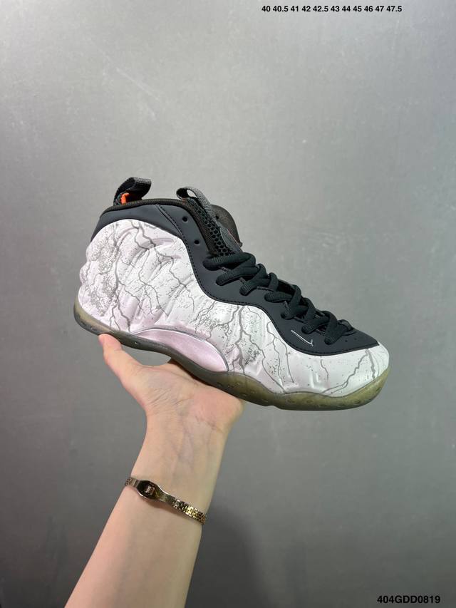 核心私 公司级Nike Air Foamposite One喷泡 中帮 复古篮球鞋 纯胶透明橡胶大底超强止滑 原楦纸板开发 鞋身流线型 原厂高强度抗扭定型后跟