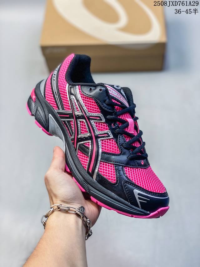 Asics 亚瑟士 新款情侣健步减震复古鞋Gel-1 男女时尚透气运动潮流耐磨休闲鞋 。选用网眼与皮革相接，复古而富有层次感。网布搭配金属感线条，虎爪 Logo