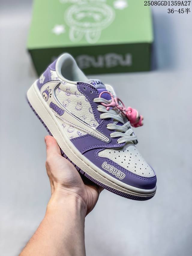 海外爆款限量发售！Travis Scott X Fragment Design X Jordan Air Jordan 1 Low Og Sp “Labubu联