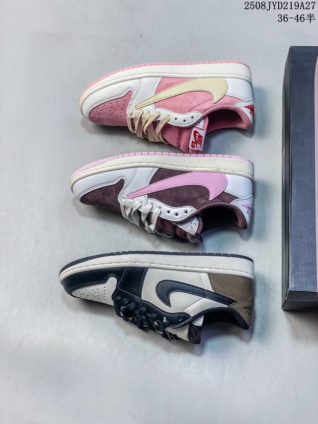 头层公司级真标带半码！ 乔丹Air Jordan 1 Low Aj1 Wh 乔1 倒勾低帮复古文化休闲运动篮球鞋。凭借出色的性能和吸睛的外观， Air Jord