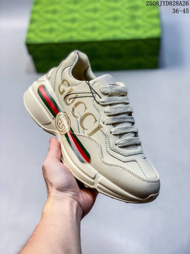 Gucci Distressed Screener Sneaker古驰小脏鞋系列 经典原型复古百搭做旧老爹板鞋 复古学院风 怀旧版 原版做旧 秒杀市面任何版本原