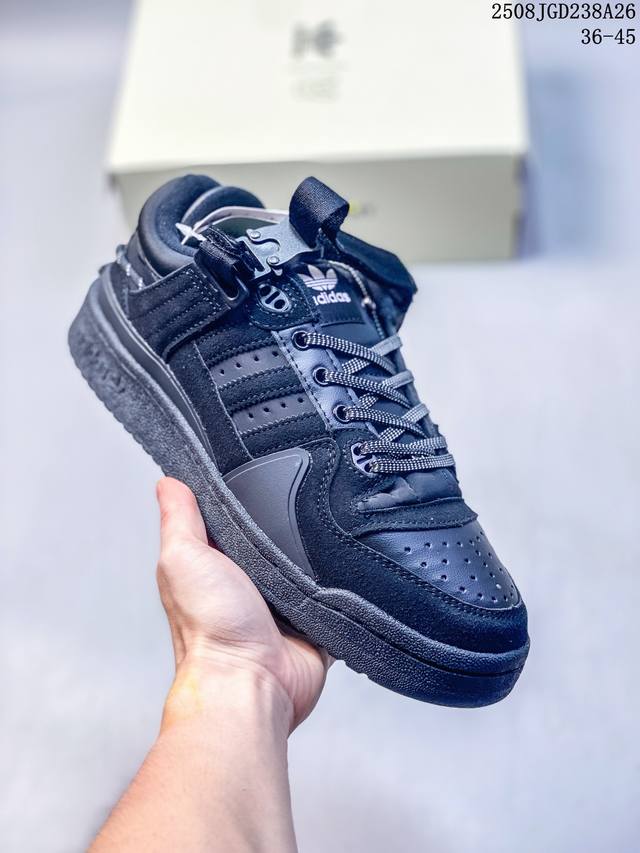 真标Bad Bunny X Adidas Forum 坏痞兔联名 阿迪达斯 低帮百搭潮流休闲运动板鞋 尺码:36-45 编码：08Jgd238A26