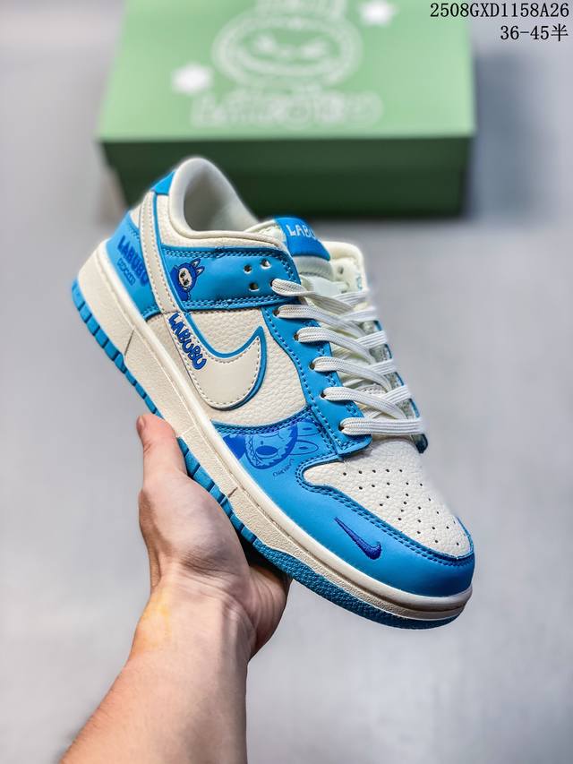 海外爆款限量发售！Nike Sb Dunk Low“ 白蓝拉布布” 周年高端定制 低帮休闲板鞋 定制鞋盒 大厂纯原品质出货 超高清洁度 皮料切割干净无任何毛边