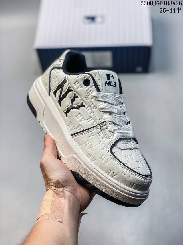 公司级Korea韩国Ss19限定发售Ny美国榄球洋基队限定 X Mlb Big Ball Chunky A Running厚底老爹厚底休闲运动慢跑鞋 货号:3A