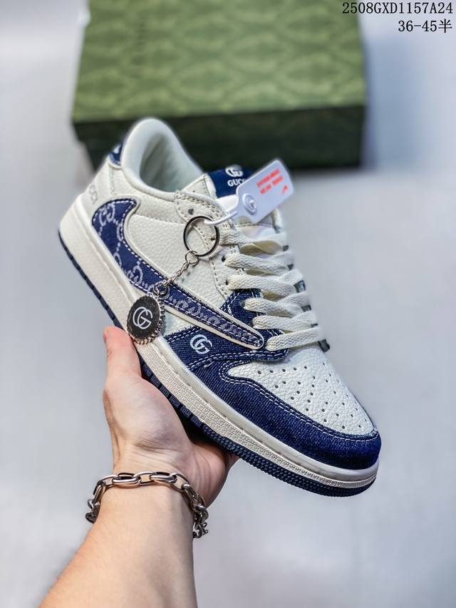 海外爆款限量发售！公司级 Travis Scott X Fragment Design X Jordan Air Jordan 1 Low Og Sp 古驰-米