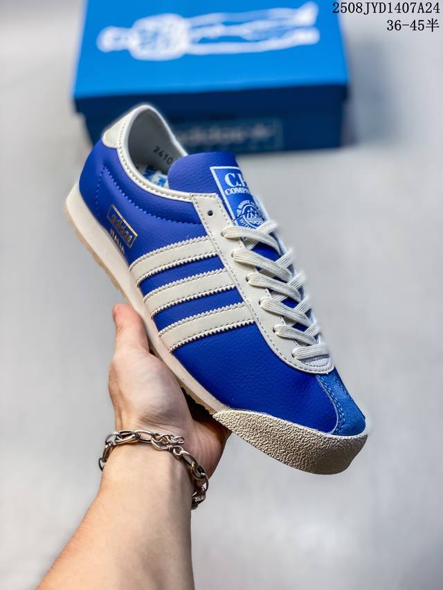 Adidas 三叶草 Handball Spezial 1比1工匠精神 全鞋采用进口头层猪八制作 牛筋耐磨大底 承载青春情怀的板鞋，是现在潮男靓女上脚的大热鞋款