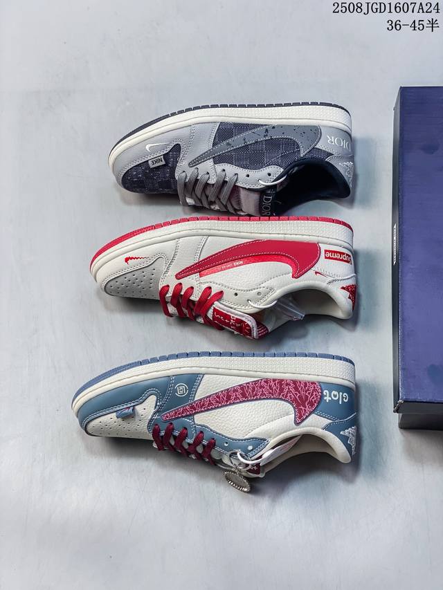 Travis Scott X Fragment Design X Jordan Air Jordan 1 Low Og Sp “北面联名 炫彩灰” 多方联名合作