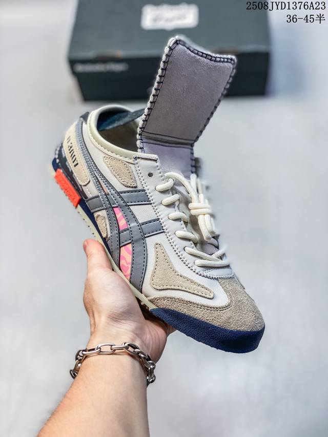 Onitsuka Tiger鬼塚虎 Mexico 66 定制球鞋熊猫恶作剧热恋时代 舒适百搭防滑耐磨减震支撑运动休闲鞋 Mexico 66运动鞋展现了60年代的