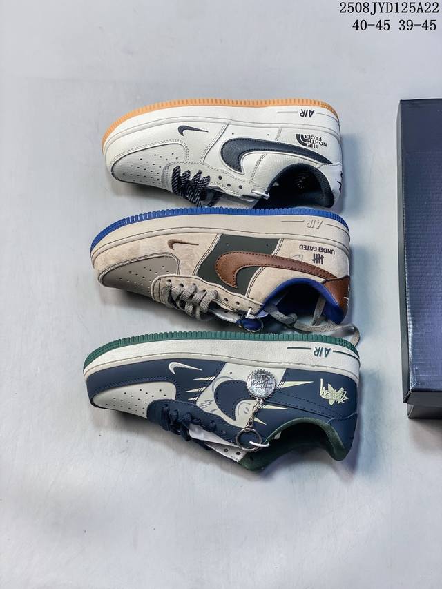 36-45半 头层带半码 ［定制球鞋］ Supreme X Nike Air Force 1 Low Supreme X 耐克 空军一号 低帮 联名白灰红 鞋身