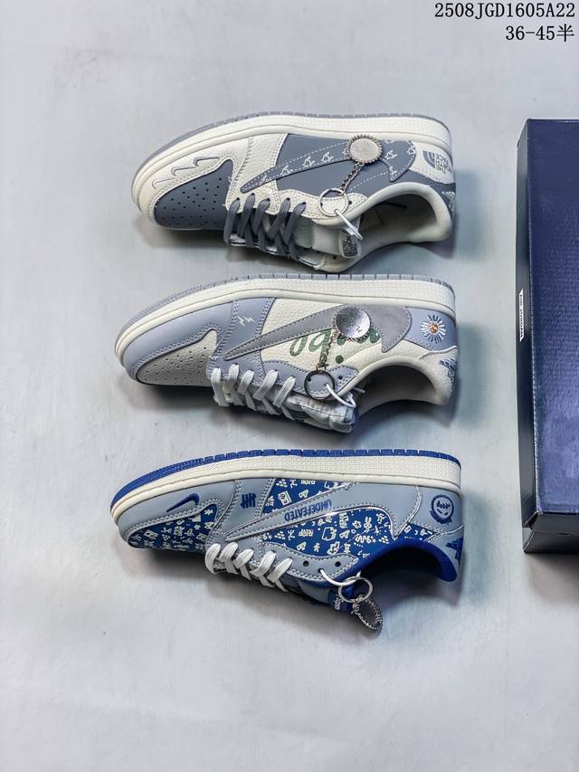 特价 公司级Aj1倒勾Travis Scott X Air Jordan 1 ” Reverse Mocha “ Aj1乔1 Ts 闪电 联名倒钩 低帮文化篮球