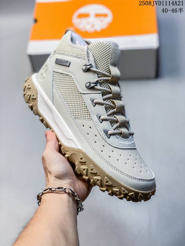 Timberland Green's Tride Motion 6 Low Lace Hkr Boot 天伯伦户外徒步工装高帮休闲鞋 耐磨防滑舒适 织物材质 尺